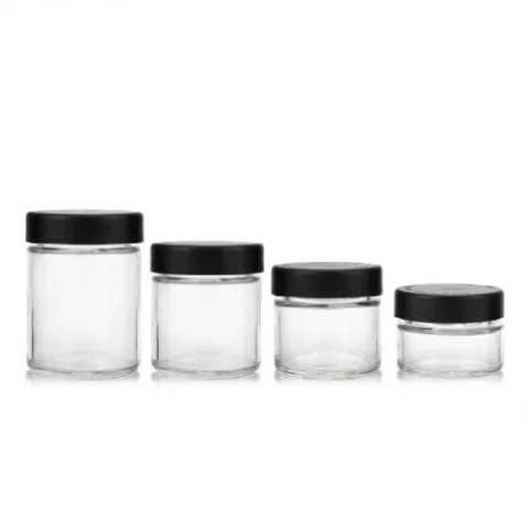 2 oz Glass Jar with Flat Child-Resistant Cap